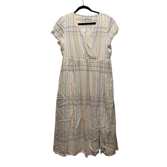 Madewell Striped Maxi Dress in Cream and Blue - Picture 2 of 4